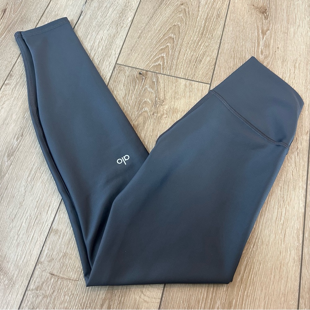 Alo Yoga High Waist Airlift Leggings Anthracite Dark Grey XXS Fall Alo Set